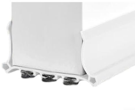 CWOQOCW Bande d'étanchéité pour bas de porte, boudin de porte, bande de laine épaisse pour butée de porte, bande d'isolation phonique pour moquette (blanc)