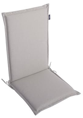 LILENO HOME Malt - Cuscini per sedia da giardino, set da 1 con schienale alto, in crema, comodi cuscini per sedie da giardino