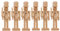 DEARMAMY 6Pcs 12cm Blank Wooden Nutcracker:Unpainted Wooden Nutcracker Christmas Nutcracker Ornaments For Hanging on Tree and Holiday Crafts