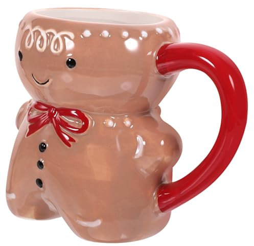 BEBEMOKO Taza de hombre de jengibre, taza de jengibre, taza de jengibre, taza de té de jengibre, taza de té de jengibre, taza de té de jengibre, bonita taza de bebida caliente de Navidad, taza de
