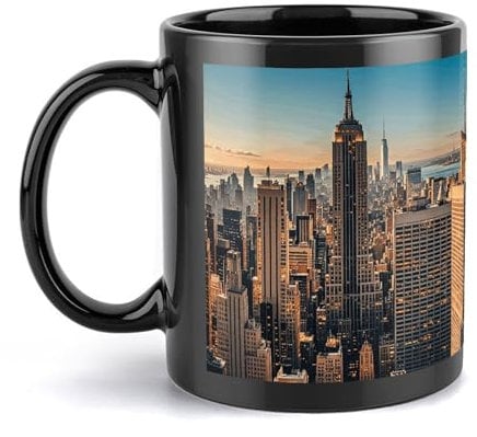 NTVOWPZO Coffee Mugs Large Coffee Mugs Ceramic Coffee Mugs New York Mug with Handle Travel Coffee Cup Funny Mug Tea Cups with Handle for Hot Cold Beverages