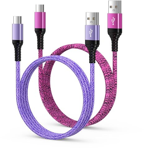 Sidpro USB C Phone Charger Cable,2 Pack 3FT USB Type C Samsung Charger Fast Charging for Samsung Galaxy A16 A15 A24 A25 A34 A54 A55 S25 S24 S23 S22 S21 S20 Z Flip 6,iPhone 16 Pro Max,Google Pixel,LG