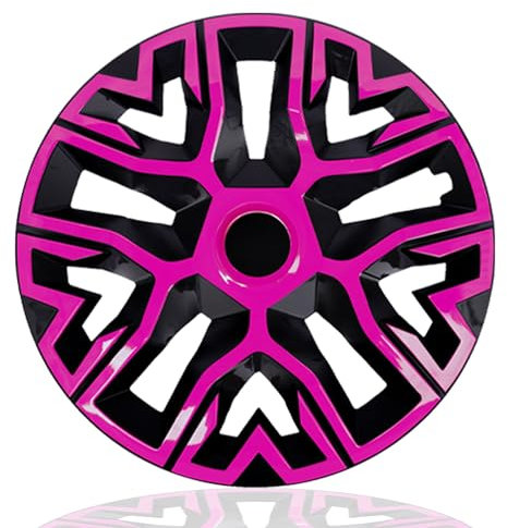 NRM The Best Bicolor Pink/Black Radkappen 16 Zoll für Stahlfelgen | 16“ Radzierblenden 4er Set Pink/Schwarz