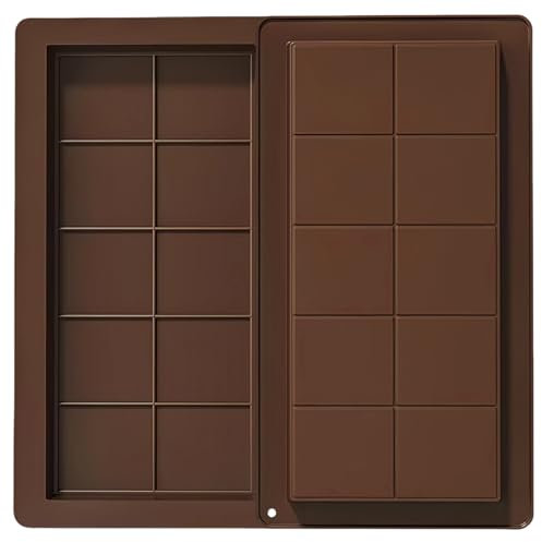Lot de 2 moules Moule à chocolat en silicone à tablette de chocolat profonds Idéals pour Créer des Tablettes Personnalisées Résistants à la Chaleur et Faciles à Nettoyer