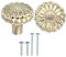 PATIKIL Knobs 2 Pcs Vintage Drawer Round Knobs Zinc Alloy Furniture Handle for Dresser Cupboard Kitchen Bedroom Bathroom, Gold