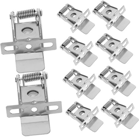 Mikikit 1 Juego Accesorios De Iluminación Clips De Luz De Luz Empotradas Abrazaderas De Sujeción Para Lámpara De Techo Abrazadera De La Lámpara Del Panel Silver Metal