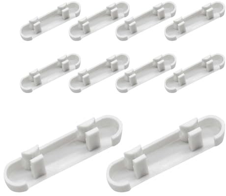ShiningUU Lot de 10 bouchons de drainage pour rebord de fenêtre en UPVC Blanc