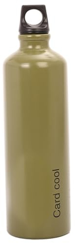 PSFDEWT Fuel Bottle 750ML Portable Aluminium Alloy Thicken Fuel Oil Container Leakproof Petrol Storage Container for Outdoor Camping Hiking, Only Bottle