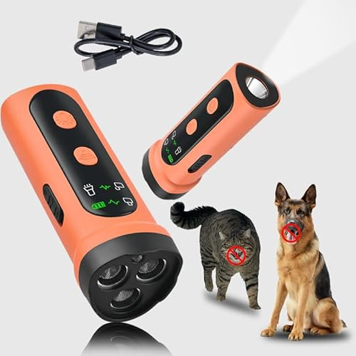 Antibell Ultraschall Gerät,Anti Bell Gerät Hunde,Bellstopp für Hunde,Ruhemeister Hund,Hundeabwehr Ultraschall,Dreigang-Frequenzumwandlung für das Alle Katzen und Hunde im Innen- und Außenbereich