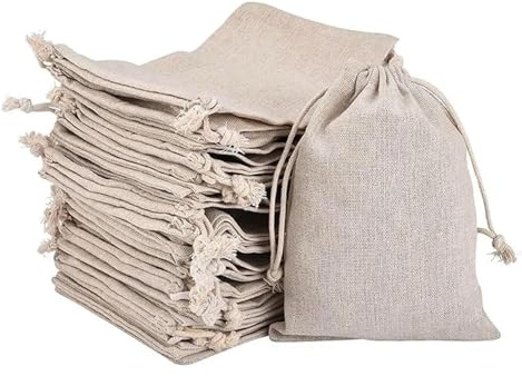 kleine Baumwolltaschen, 20 Stück Baumwolle Leinen Aufbewahrungstaschen mit Kordel Küche Essen Haushaltsorger Staubbeutel Geschenkverpackung große Beutel(15x20cm(20pcs))