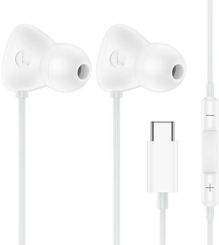 USB C Wired Earbuds Earphones for iPhone 17 16 15 /17Air/16E/16 15 Plus/15 16 17 Pro USBC Ear Buds Air pods Ear Phone Wired Type C iPhone 17 16 Earbud Headsets Noise Cancelling Microphone Earpods