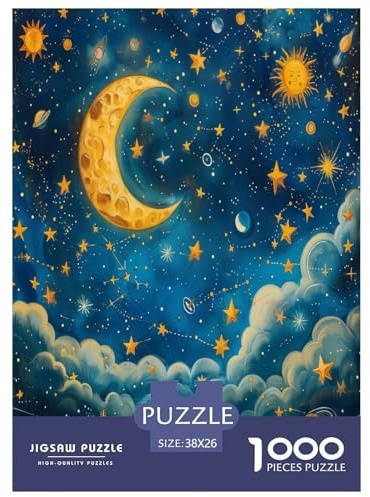 Nachthimmel Puzzles 1000 Teile Schwer Puzzle Spielzeug Lernspiel Impossible Herausforderungsspielzeug Für Erwachsene Und Kinder Ab 12 Jahren 38x26cm/1000pcs