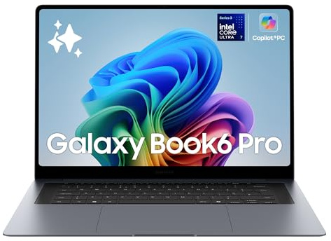 Samsung Galaxy Book6 Pro (16, Ultra 7 356H, 16GB) Copilot+PC[ver italiana] | Processore lntel Core Ultra 7 356H, Batteria Fino a 30H*, Dynamic AMOLED 2X Display, Touchscreen, Galaxy Al, Gray
