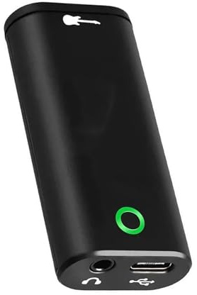 Luocute Guitar Interface, Portable Internal Recording Sound Card with Type C and 6.35mm Inputs, Internal Recording Sound Card for Smartphones Tablets Plug and Play