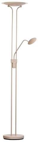 Stehleuchte, Tallri | dark-greige| B: 35 cm, H: 180 cm| Ausladung: 50 cm| mit Taster getrennt stufenlos dimmbar| Farbtemperatureinstellung 3 Stufen | 1x LED 35+7,5W 2700/3350/4000 K| 5200 lm