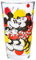 Disney Classic Mickey and Minnie Kiss Dots Pint Glass with Gift Box, 16-Ounces, Red and Black