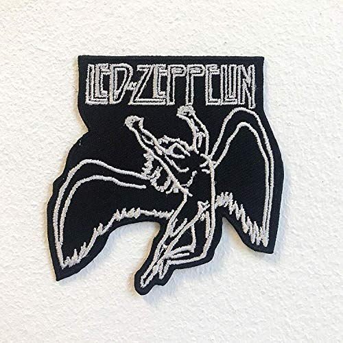 Led Zeppelin Flying Man Logo Music Band Aufnäher Aufbügler, 7.8cm x 7.5cm
