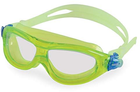 SEAC Matt, Swimming Mask Goggles for Children, Shock-resistant Soft Frame,lime green LT,1520040425000A