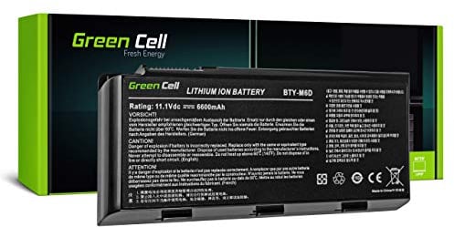Green Cell BTY-M6D Batteria per MSI GT60 GT70 GT660 GT680 GT680R GT683 GT683DX GT683DXR GT683R GT780 GT780D GT780DX GT780DXR GX780 GX60 GX70, Medion Erazer X6812 X6813 X6817 X6819 X7817 Portatile