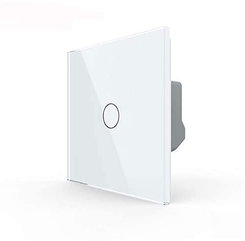Livolo dimmbarer Wechselschalter Kreuzschalter Dimmer Lichtschalter mit Glasblende in Weiß