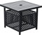 PHIVILLA Outdoor Balkon Garten Beistelltisch Couchtisch Bistrotisch mit Sonnenschirmloch Gartentisch Balkontisch Klein Terrasse Tisch Schwarz