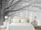 Papier Peint Panoramique Nuages ​​De Branches Noir Et Blanc 3D Poster Mural pour Salon Chambre Décoration Murale