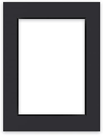 nielsen Conservation Passepartout Karton 1,5 mm | Außenformat 30x40 cm für Bildformat 20,5x29,5 cm (auch für DIN A4) | Schwarz | glatte Oberfläche