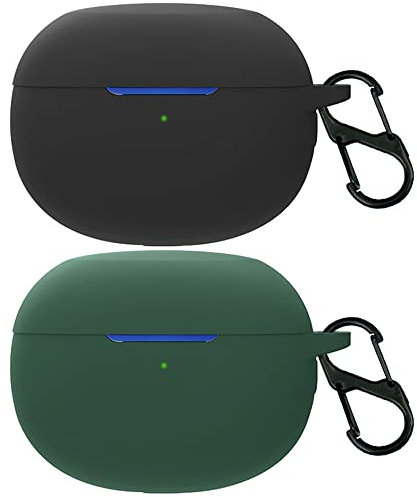 Msm-case Silicone Case Compatible with Realme Buds Air 3, [Supports Wireless Charging] [Shockproof Protective Case] Beautiful 3D Cartoon Black Green