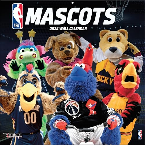NBA Maskottchen - NBA - 30,5 x 30,5 cm Wandkalender 2024
