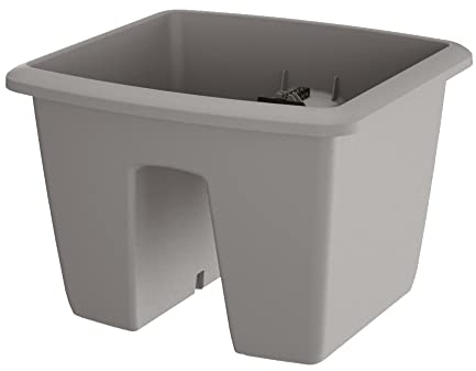 Maceta RESPANA RAILING 9L., dimensiones (mm) 288x298x209, color Gris piedra