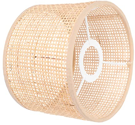 Cabilock Rattan Lampenschirm Vintage Laterne Mini Körbe Metallkorb Rattan Deckenleuchte Gewebte Pendelleuchte Schirm Nachttischlampenschirm Lampenschirm Dekor Deckenlampe Lampenschirm