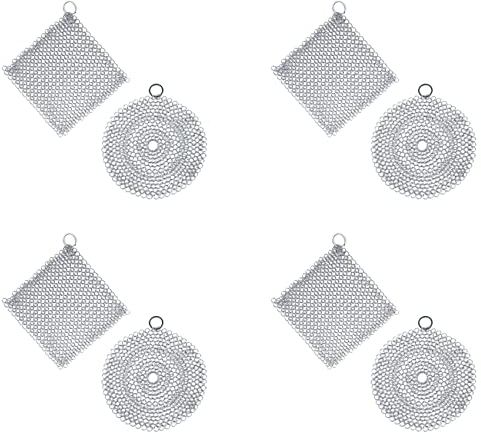 OWLEEN Cleaner, 8 Piece Cleaner, Dutch Oven Cleaner Grill Cleaning Tools for Grill Pans or Woks
