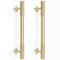 RZDEAL 4pcs Solid Brass Gold Cabinet Pulls, 5-Inch Hole Centers, Modern Drawer Pulls & Bathroom Cabinet Handles