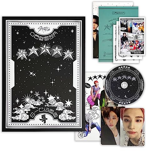 STRAY KIDS - [★★★★★ (5-STAR)] (Standard Ver. - C VER.) Photobook + CD-R + Photocards + OOTD Mini Poster + Sticker Set + Postcard + Mini Photobook + Folded Poster + 2 Pin Badges + 5 Extra Photocards