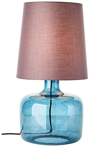 Brilliant Hydra Tischleuchte 57cm taupe/dunkelblau Glas/Textil Schnurzwischenschalter 1x A60, E27, 60 W, Geeignet für Normallampe (nicht enthalten)