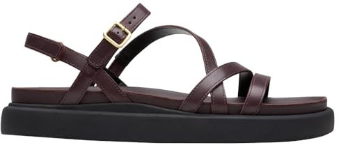 Clarks Femme Aristella Rose Sandale, Wine Leather, 42 EU