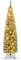 COSTWAY Albero di Natale Slim da 150/180/210 CM, Albero di Natale Artificiale con 296/390/499 Punte di Ramo, 150/180/200 Luci LED Bianche Calde, Supporto Pieghevole in Metallo (180 cm)