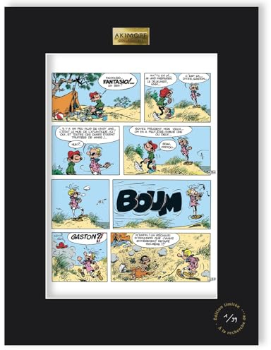 Poster Akimoff Franquin Gaston Lagaffe, The Mines (30x40cm)