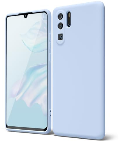 oakxco für Huawei P30 Pro Hülle Silikon Case, Dünn Gummi Gel Original Farbig Schutz Handyhülle, Weich Slim Matt Leicht TPU Stoßfest Kameraschutz Schutzhülle Schale, Hellblau