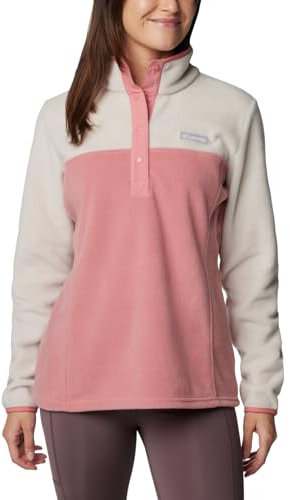 Columbia Women's Benton Springs Half Snap Pull Over 2, Dark Stone/Pink Agave, L
