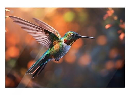 GRAZDesign Glasbild Vogel Nahaufnahme, Wandbilder aus Glas, Wanddeko Wohnzimmer, Küche, Flur, Büro - 60x40cm