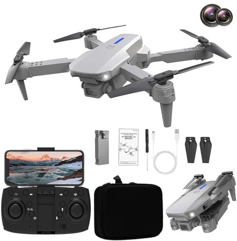 Drone with Camera for Adults & Kids, 1080P HD FPV Drone for Kids, Foldable RC Drone with 3D Flips/Altitude Hold/Gesture Selfie/Speed Adjustment/Gesture Control, Gifts for Boys/Girls Beginners #B