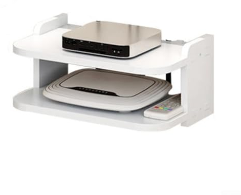 Support mural pour décodeur, sans perforation pour salon, TV câblée, console de jeu, lecteur DVD (30 cm)