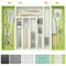 iDavosic.ly Besteckkasten für Schubladen, Erweiterbarer Besteckeinsatz für Schubladen Cutlery 1rganizer Küche, Verstellbarer Besteckhalter Besteck Spoon Gabeln Kunststoff Messer, Grün & Weiß