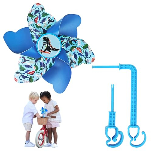Ellxen Molinillo de viento para bicicleta infantil, juguete colorido para scooter, bonita decoración 3D, accesorios de bicicleta para juguetes infantiles, molino de viento para bicicleta, novedoso