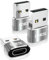 EDIESI, Adaptador USB a Tipo C, Pack 3, para Carga Rápida y sincronización de Datos, Compatible iPhone 15/14/13, iPad, Galaxy, CarPlay, AirPods (Plateado)