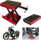 AAKSUS Motorradheber 1100lb/500kg, Scherenhebebühne mit Rutschfester Gummioberfläche, Motorrad-Mittelscherenhebebühne, Motorrad-Scherenständer für Motorräder zu Hause im Freien, Rot + Schwarz