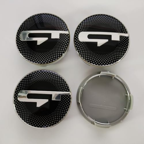 WxsYFFS Radkappen Nabendeckel Radnabenkappen 4 Stück 60mm Kompatibel mit für Kia GT k2 k3 k4 k5 Sportage Sorento ABS Verbundmaterial Nabenmittenkappe