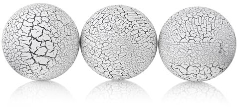 vskikris Decorative Orbs for Bowls and Vases, Set of 3, 4 inches, Coffee Table Decor Balls, Table Centerpiece Decorations