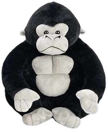 JAWSEU Niedliches Gorilla Plüschtier, Gorilla Plüschkissen Kuscheltie Weiches Süßes Gorilla Stofftier Niedliches Plüschtier Dekokissen Weiches Cartoon Gorilla Plüsch Schlafkissen Geschenke für Kinder